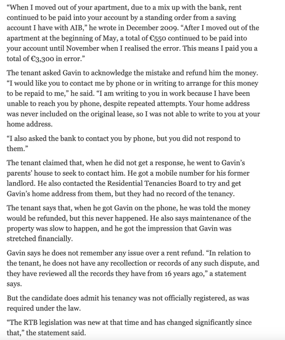 It's all over for Jim Gavin.He should pull out now. This is from today's Independent.