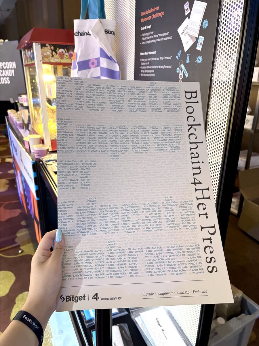 derkemstafio's tweet image. What a vibe at Bitget’s #Blockchain4Her booth! Loved connecting with amazing women, grabbing #LadyForward goodies, and those cute Polaroids. The newspaper was a highlight. Big appreciation to Bitget for celebrating women in blockchain.
x.com/bitgetglobal/s…

#Blockchain4Her