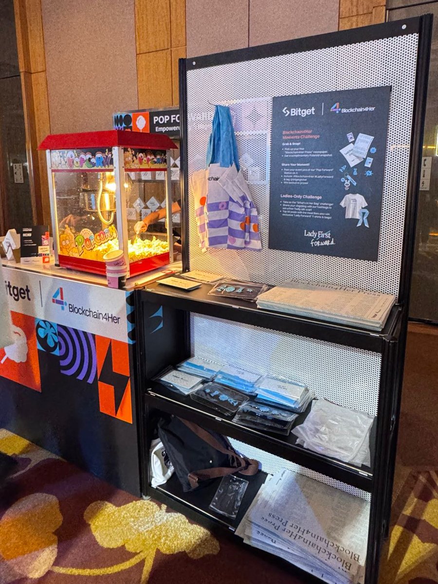 derkemstafio's tweet image. What a vibe at Bitget’s #Blockchain4Her booth! Loved connecting with amazing women, grabbing #LadyForward goodies, and those cute Polaroids. The newspaper was a highlight. Big appreciation to Bitget for celebrating women in blockchain.
x.com/bitgetglobal/s…

#Blockchain4Her
