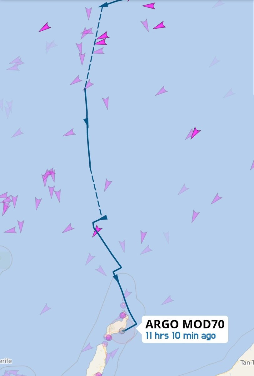 UltimBoat's tweet photo. #Ultime #MOD70 #Multi70 #Convoyage
Parti de Cowes en fin de journée le 29 septembre, Argo en a terminé la nuit dernière de son convoyage vers Lanzarote où il a rejoint Zoulou. Prochaine course la Rorc Transatlantic Race en janvier 2026. https://t.co/7mPkvYORyW