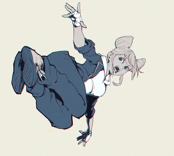 #1日1ラクガキ 動きのあるキャラ好きなんす 動きの無いキャラも好きだけど #都市伝説描きたいセンター