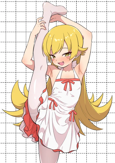 身体が柔らかい忍野忍
#忍野忍 
#物語シリーズ 