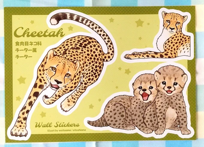 ★新作PICK UP★
ウォールステッカー
チーター

実はチーターの赤ちゃんが大好きです。少年も好き。タテガミとポフポフ感が最高。

#ズーラシアフェス!～アフリカの旅～
【10/13(月祝)】 落とし穴+teHANA 