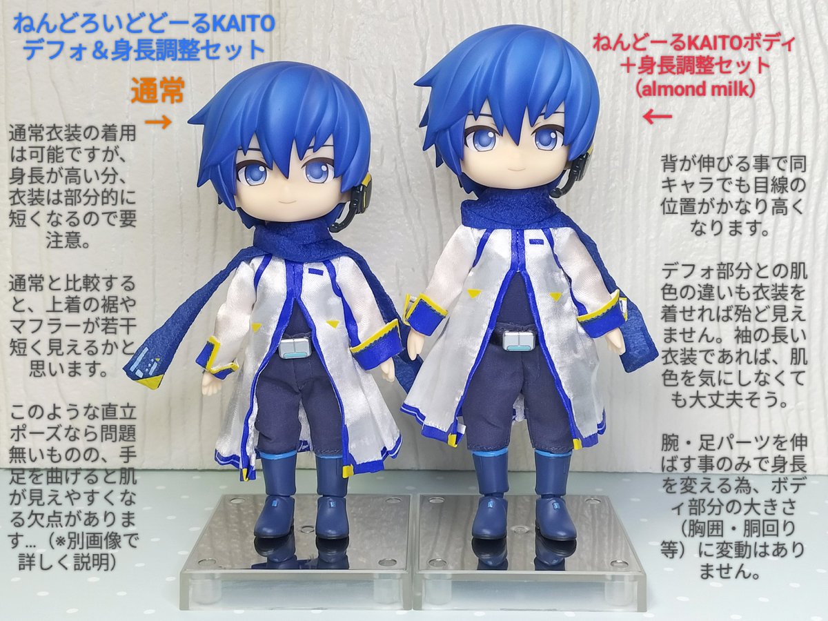 ねんどろいどどーるKAITO ＋身長調整セット 補足説明 「身長調整セット