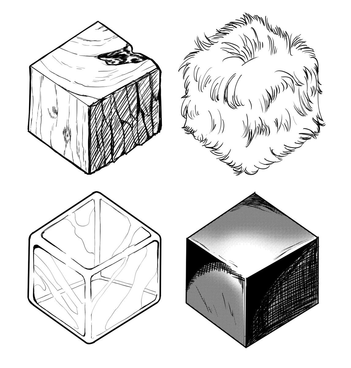 yeon39d's tweet photo. Practicing texture drawing step by step ✏️
: wood, fur, glass, and metal
Inspired by @sat0_manga’s Coloso class. Still a long way to go, but learning a lot from this process!
#texturestudy #artstudy #digitalart #illustration #sketch #CLIPSTUDIO #CLIPSTUDIOPAINT https://t.co/ps4JRYA2Jn