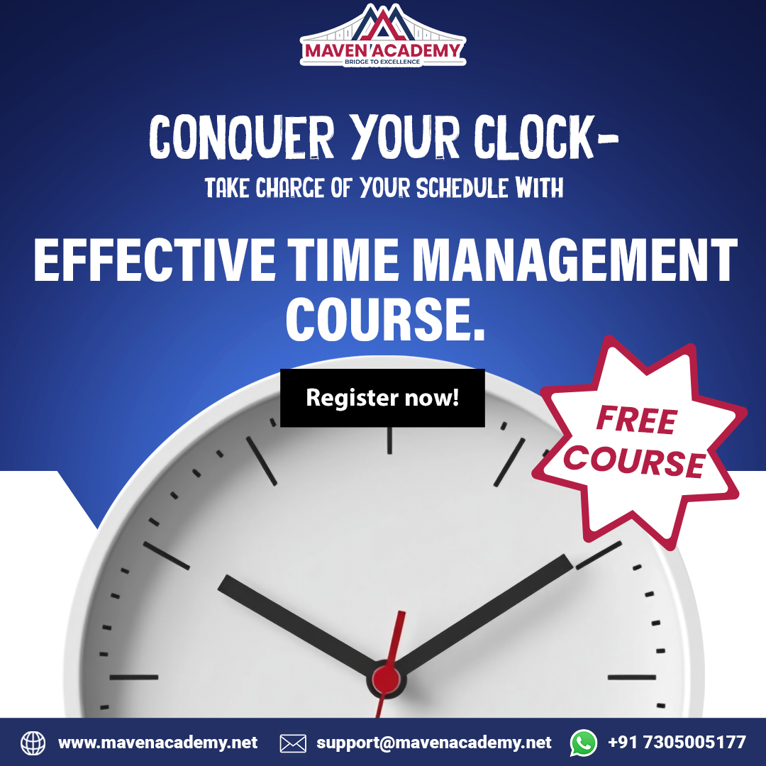 MavenAcademy1's tweet image. Master your minutes, own your day! ⏰ Join Maven Academy’s FREE time management course and start achieving more with confidence. 🎓

👉 Register now: mavenacademy.net/courses/effect…

#MavenAcademy #EffectiveTimeManagementCourse #TimeEfficiency #MaximizeYourTime #CareerGrowth