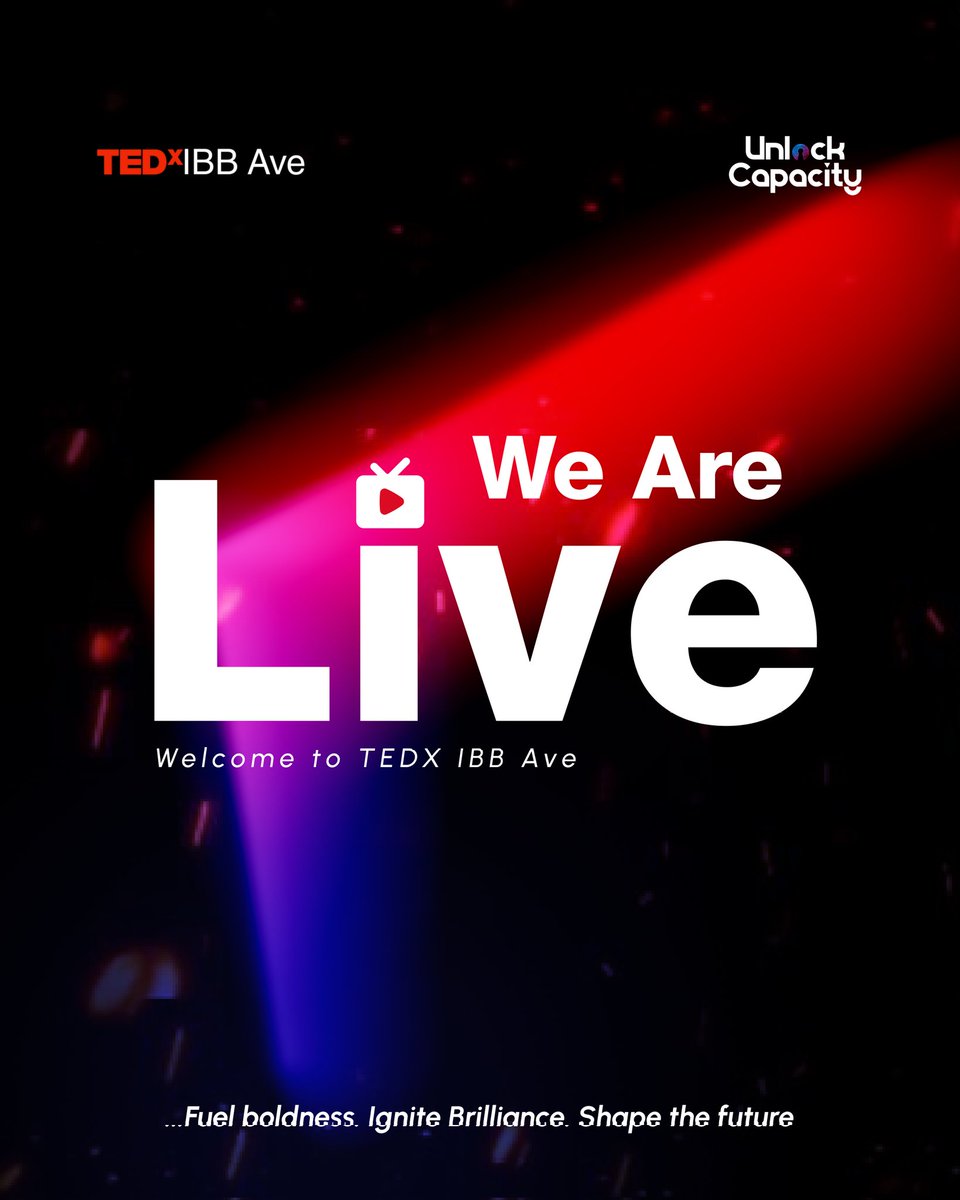 TEDxIBB's tweet photo. WE ARE LIVE! 🎙️
TEDxIBB Ave is officially underway in Uyo!
The event is happening NOW. Don't miss a minute of the action! This is your final call to Unlock Capacity.
Join us now!
#TEDxIBBAve #LiveNow #UnlockCapacity #TEDx https://t.co/BCvcViGwqu