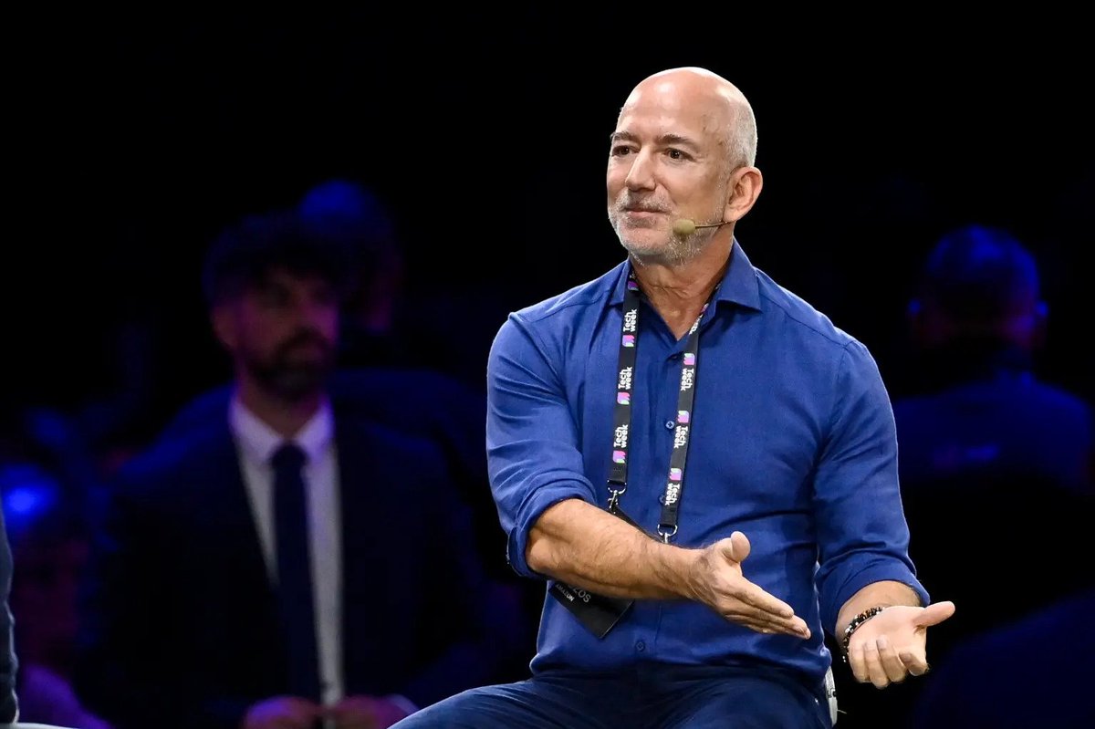 MarioNawfal's tweet photo. 🚨🇺🇸🇮🇹 JEFF BEZOS: DATA CENTERS WILL BE BUILT IN SPACE

Jeff Bezos says that within 10-20 years, massive gigawatt-scale data centers will orbit Earth, powered by nonstop solar energy.

He spoke at the Italian Tech Week that AI and cloud demand will make space-based clusters cheaper and more efficient than Earth’s, with no clouds, rain, or weather to interrupt.

Bezos framed it as the next step after communication satellites, using space infrastructure to transform life back on Earth.

Source: Reuters, NY Post, Grok Imagine