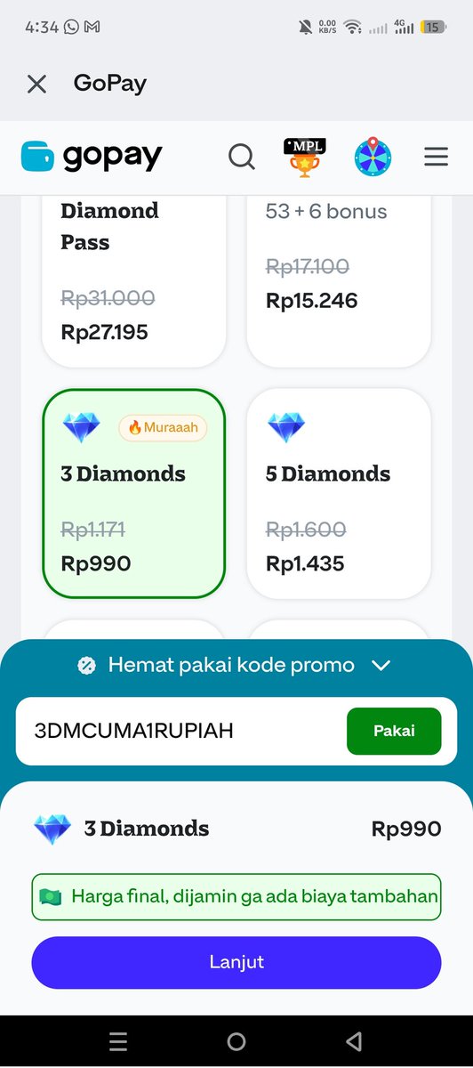 mlbbproplay's tweet image. Gess info 

ada promo gopay buat 3 diamond cuma 1 perak 

Pake kode 3DMCUMA1RUPIAH di gopay games nya pilih 3 DM

Kalo dpt bocil sepeda ikhlasin aja brrti akun ga wangi

selamat mencoba
