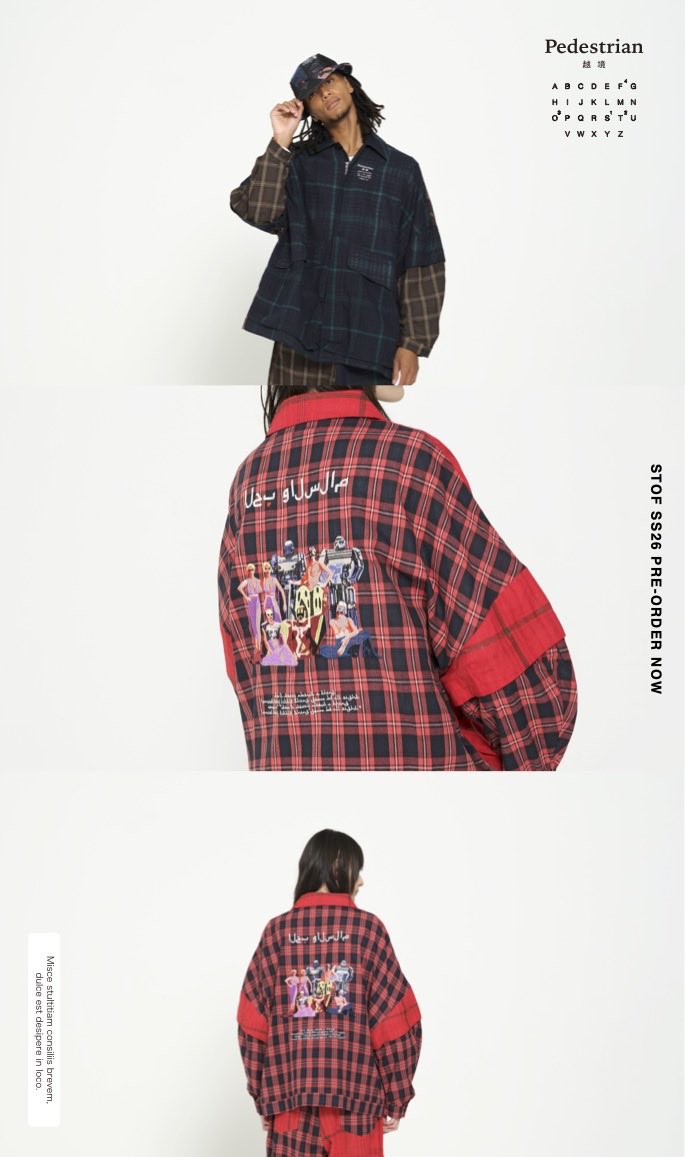 STOF SS26  "越境 / PEDESTRIAN" 

越境をテーマにした自由で軽やかな春夏。

SAMVA および全国のSTOF取扱店舗にて先行予約受付中です。

買わなくてもいいので見てもらって、もし気に入ったものがあれば心の最寄り店舗で予約ください。

PRE-ORDER / WEB先行受注
samva.hiphop/pages/ss26preo…