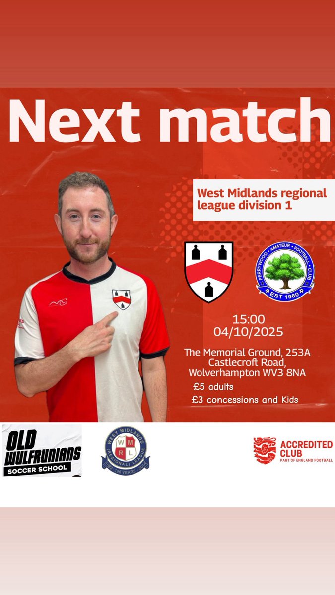 It’s match day for the pack! 

Get along and support them 🔴⚪️🐺⚽️