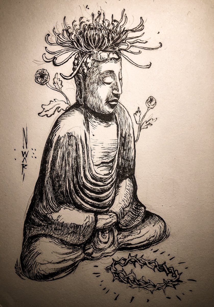 nwari_art's tweet photo. Day 3: Crown x Chrysanthemum
Crowning Blossom
#Inktober2025 #Plantober2025 #InktoberDay3 https://t.co/n3b1yr4wF3