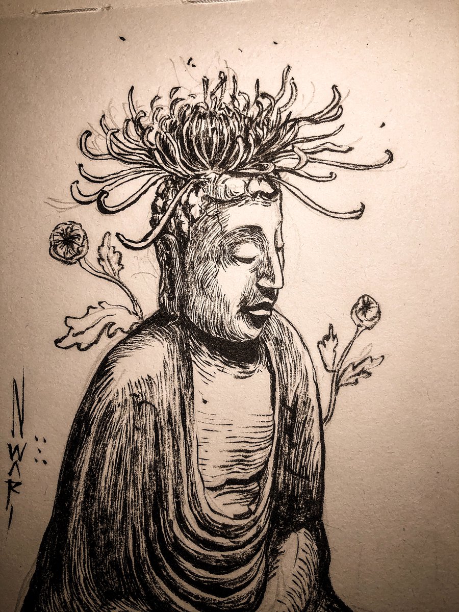 nwari_art's tweet photo. Day 3: Crown x Chrysanthemum
Crowning Blossom
#Inktober2025 #Plantober2025 #InktoberDay3 https://t.co/n3b1yr4wF3