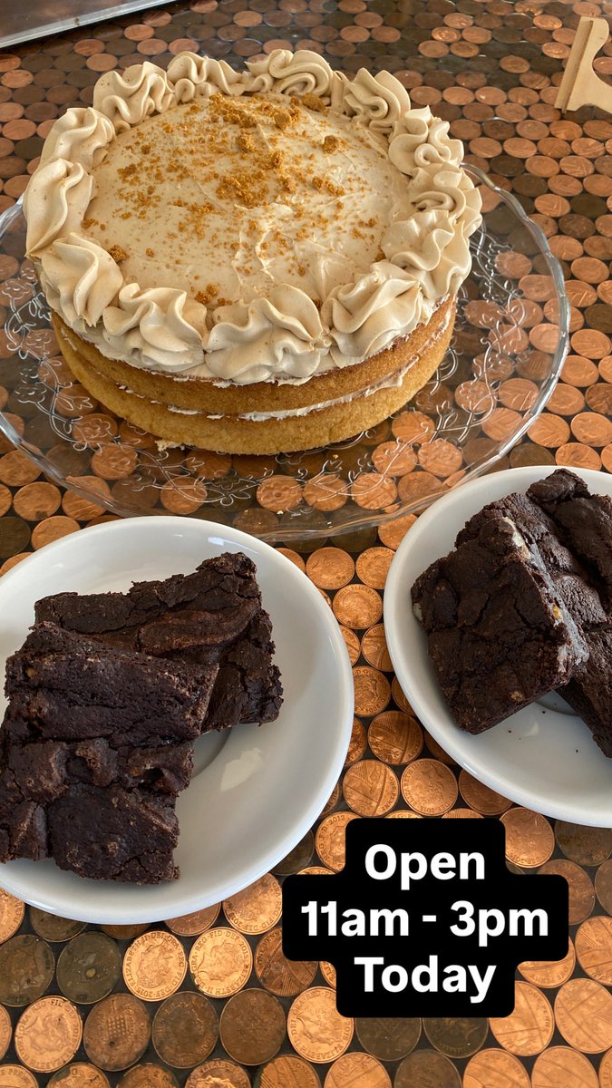 Back open 11am - 3pm today with Biscoff and Brownies, come say hello 👋