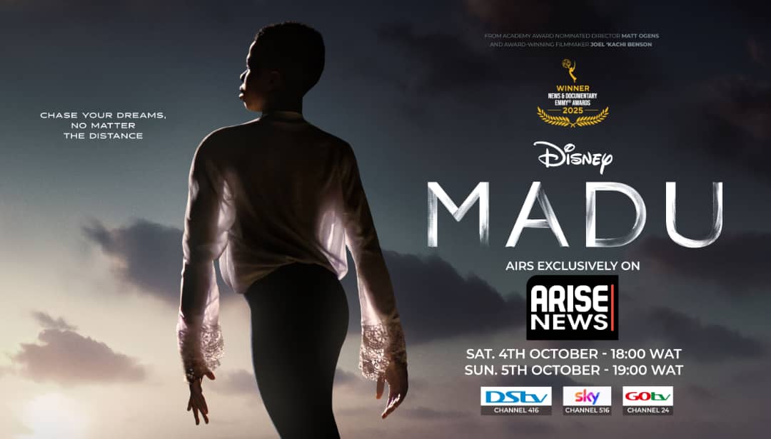 Watch our Emmy winning documentary, Madu, on Arise TV this weekend.