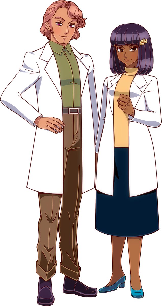 luxcoastpixels's tweet photo. It's CRL's anniversary again! Lemme introduce her in-story family. Prof. Myria is her mother and the leader of greenhouse city where CRL was built. Ivan is her brother and Cleo is his wife. Finally, the ten baby robot cameras she uses to spy on the moss! https://t.co/KEb1Ez7Tmk