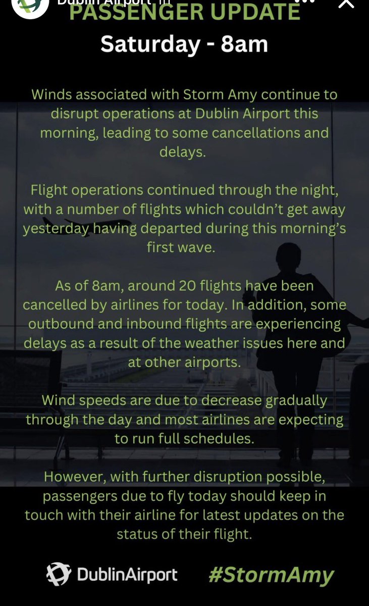Kylebjournalist's tweet photo. @DublinAirport #stormamy https://t.co/51r8pcyo2G