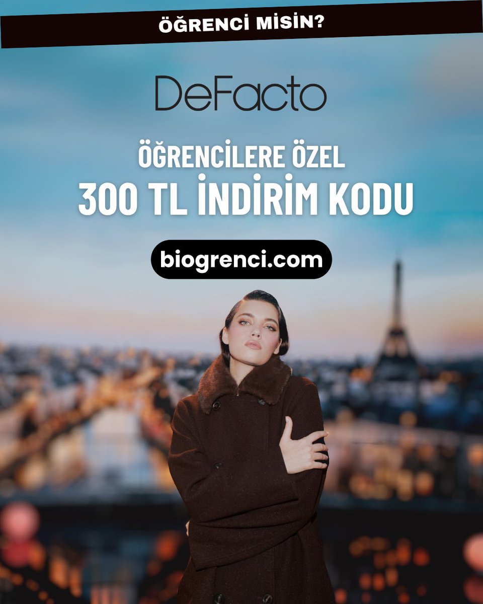 🎉 Defacto'dan 300 TL Bi'öğrenci İndirimi! 🌟 https://t.co/yxZLM3cIWd 'd