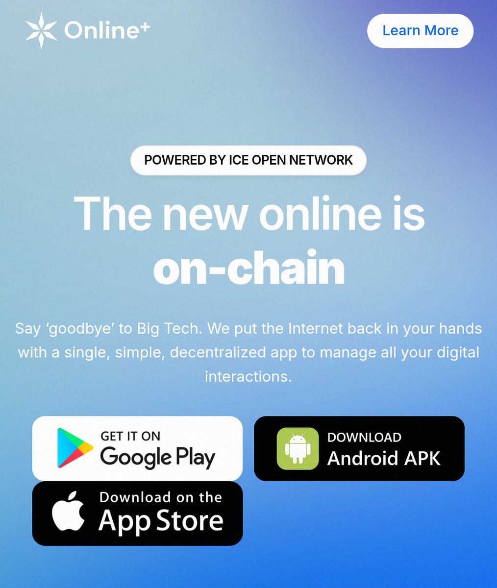 <a href="/ice_blockchain/">Ice Open Network</a> The wait is over! Online+ is now live on Android &amp; iOS. 👈

Get ready for $ICE to smash new 🧲 ATH

BOOKMARK IT .