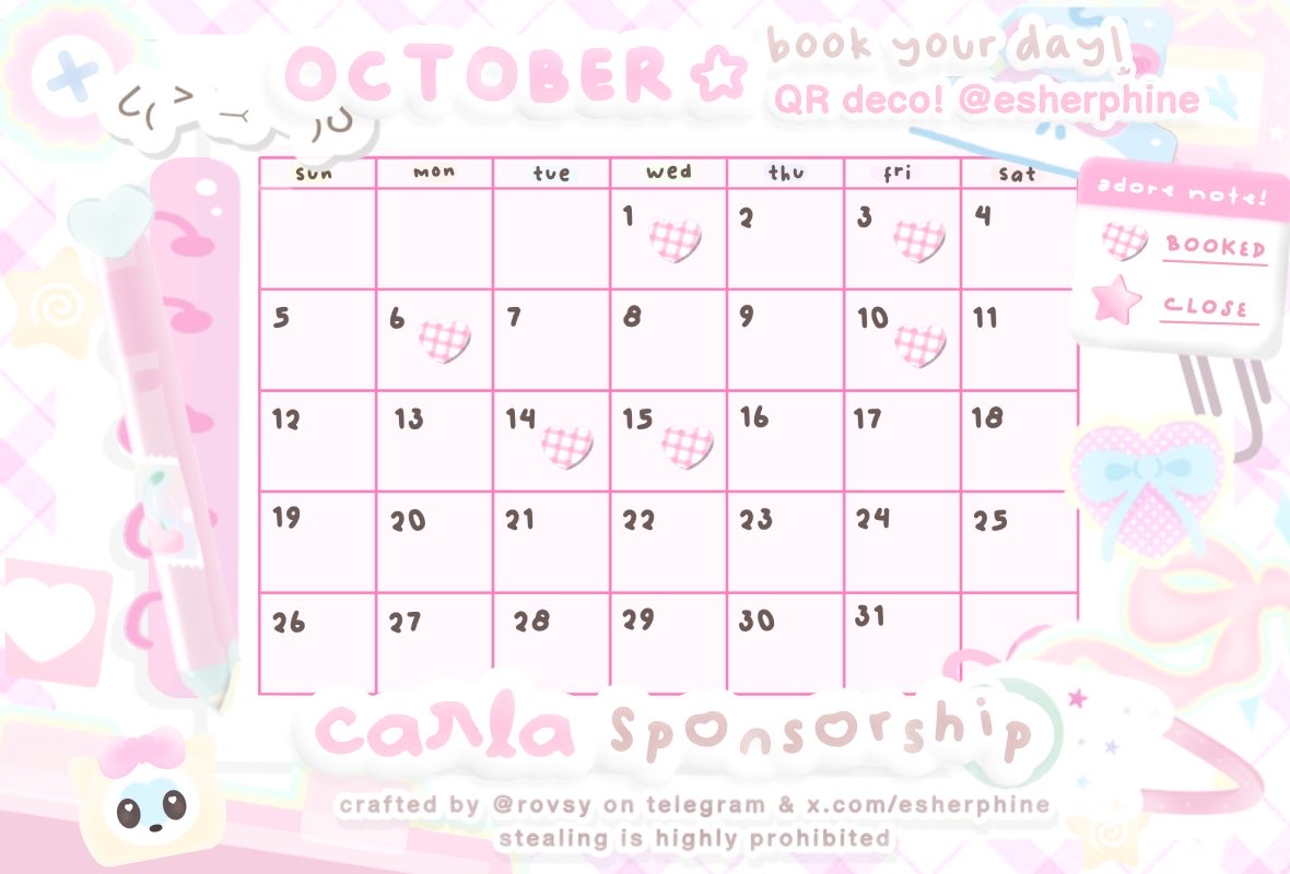 ESherphine's tweet photo. ૮♡‌ .. help repost, timacii! ⌯>ᴗo⌯ಣ ₊˚

hello temen-temen! carlaa sudah open sponsorship &amp; giveaway untuk bulan oktober yaap ⭐️__< tnc, form &amp; catalog QR deco adaa di thread bawah 🧸 yuk booking hari special kalian dari sekarang melalui DM / WA bio carla yaa 🍬💬

#zonauang. https://t.co/hV5wmZu8JT