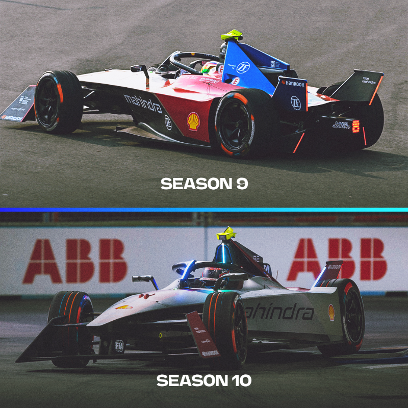 FIAFormulaE's tweet photo. Looking back through the @MahindraRacing livery archives 😎