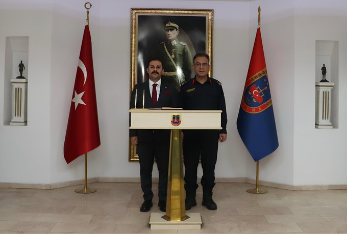 Kaymakam Taşkin’dan Jandarma Komutanı’na Ziyaret
