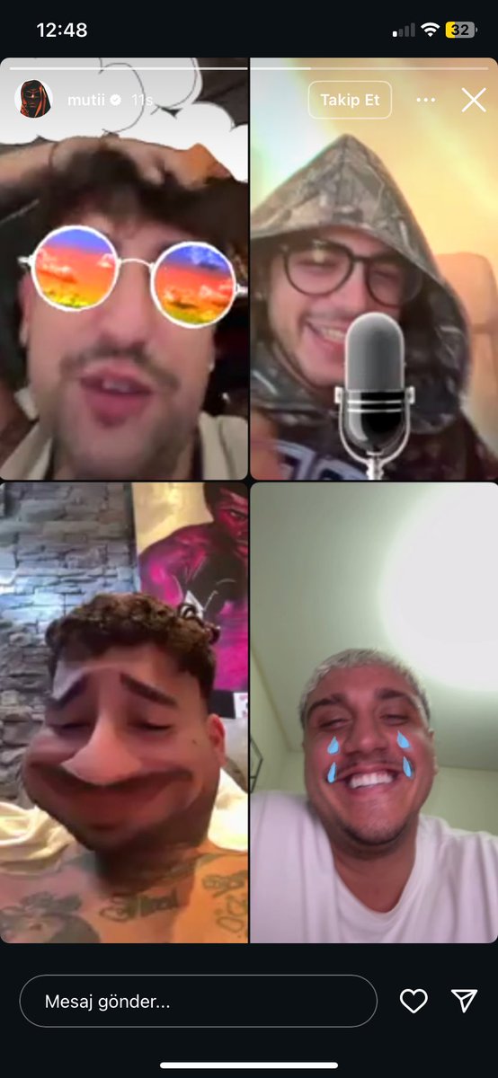 merkezihiphop's tweet photo. Muti, Motive, Pango ve Uzi ile yaptıkları FaceTime'dan bir görsel paylaştı. https://t.co/8HV5YTBOBZ
