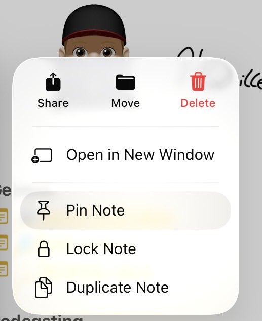 JohnEaseville's tweet image. 🛑Stop scrolling forever to find that note:

Pin your essentials. 📌

Pinned notes = instant access to your most important stuff.

#AppleNotes #ProductivityHacks #iPhoneTips #notes #ApplePowerUser #saturdayfun #SaturdayThoughts