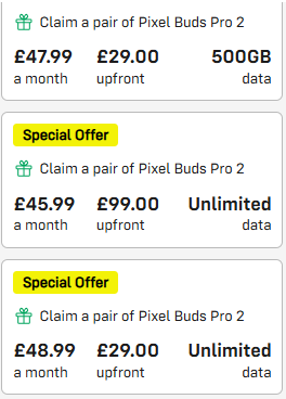 keef319's tweet photo. . @iD_Mobile_UK I assume you rely on people not shopping around when their contract is coming to an end? Or just aren't fussed if people leave?

Upgrade vs new customer prices for the Pixel 10 Pro. 🤔 https://t.co/zFoV8pUb0r