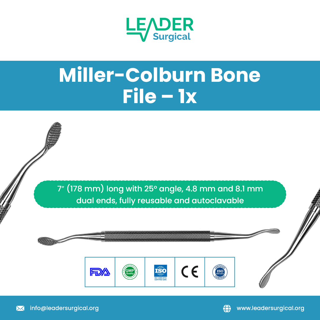 Leader_Surgical's tweet image. 🔧 File Hero Double Power 
7" length + 25° angle + dual ends = bone filing perfection 
info@leadersurgical.org 
#LeaderSurgical #MillerColburn #BoneFile #DualEnds #Angle