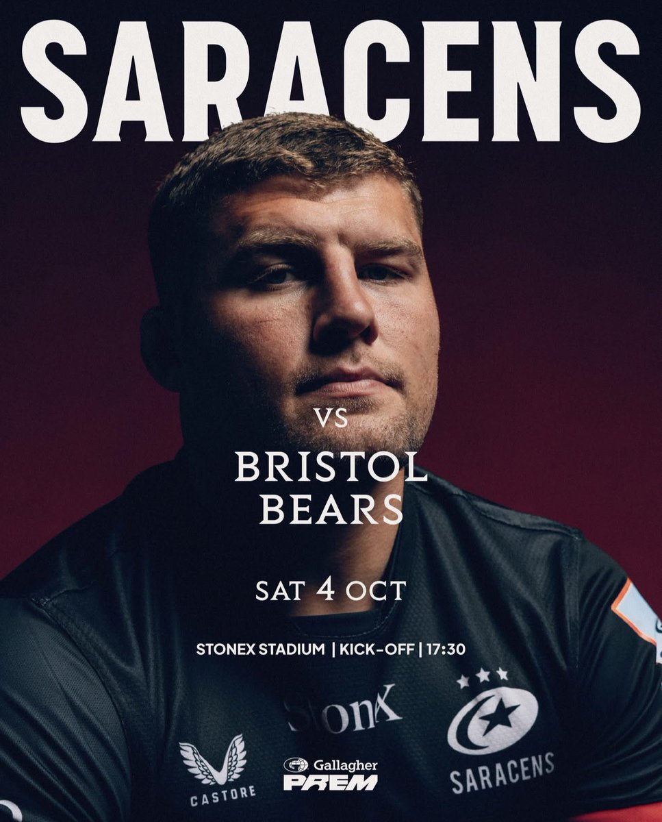 sarriessupport's tweet photo. 💥 StoneX Weekender 💥
Two huge games. One #SarriesFamily.
🗓️ Sat 17:30 – Men vs Bristol Bears
👑 Owen Farrell returns home. Malins faces his old club.
🗓️ Sun 14:00 – Women vs Exeter Chiefs
🏆 PWR Cup Semi-final. Unbeaten Sarries chase a place in the Final.
#SSA #NW4 ⚫️🔴 https://t.co/wcMEj6oD1O