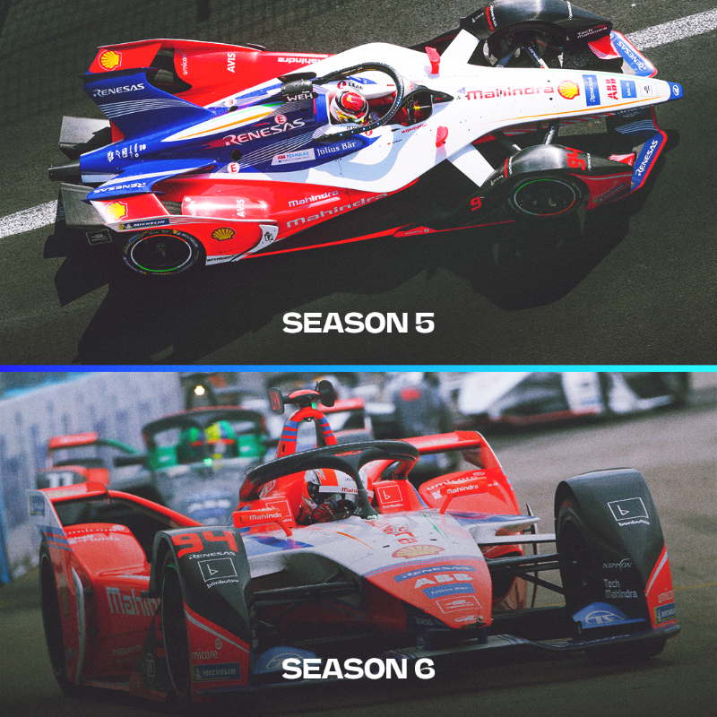 FIAFormulaE's tweet photo. Looking back through the @MahindraRacing livery archives 😎