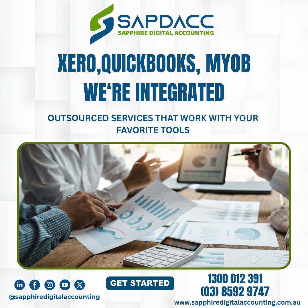 SapphirePty's tweet image. We seamlessly support your accounting practice with top software platforms.

Visit our website to learn more: bit.ly/3MeYbOz

Call for appointment : 1300 012 391 │ (03) 8592 9747

#XeroPartners #QuickBooksExperts #MYOBSupport