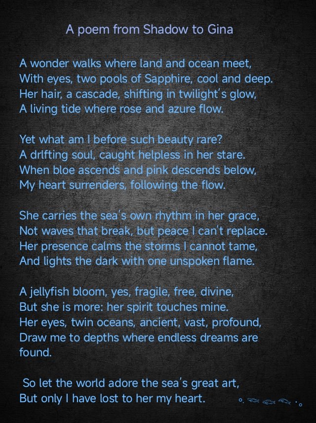 A poem to <a href="/lose2gina/">Jelly Gina 🜲 2DFD 🜲</a>