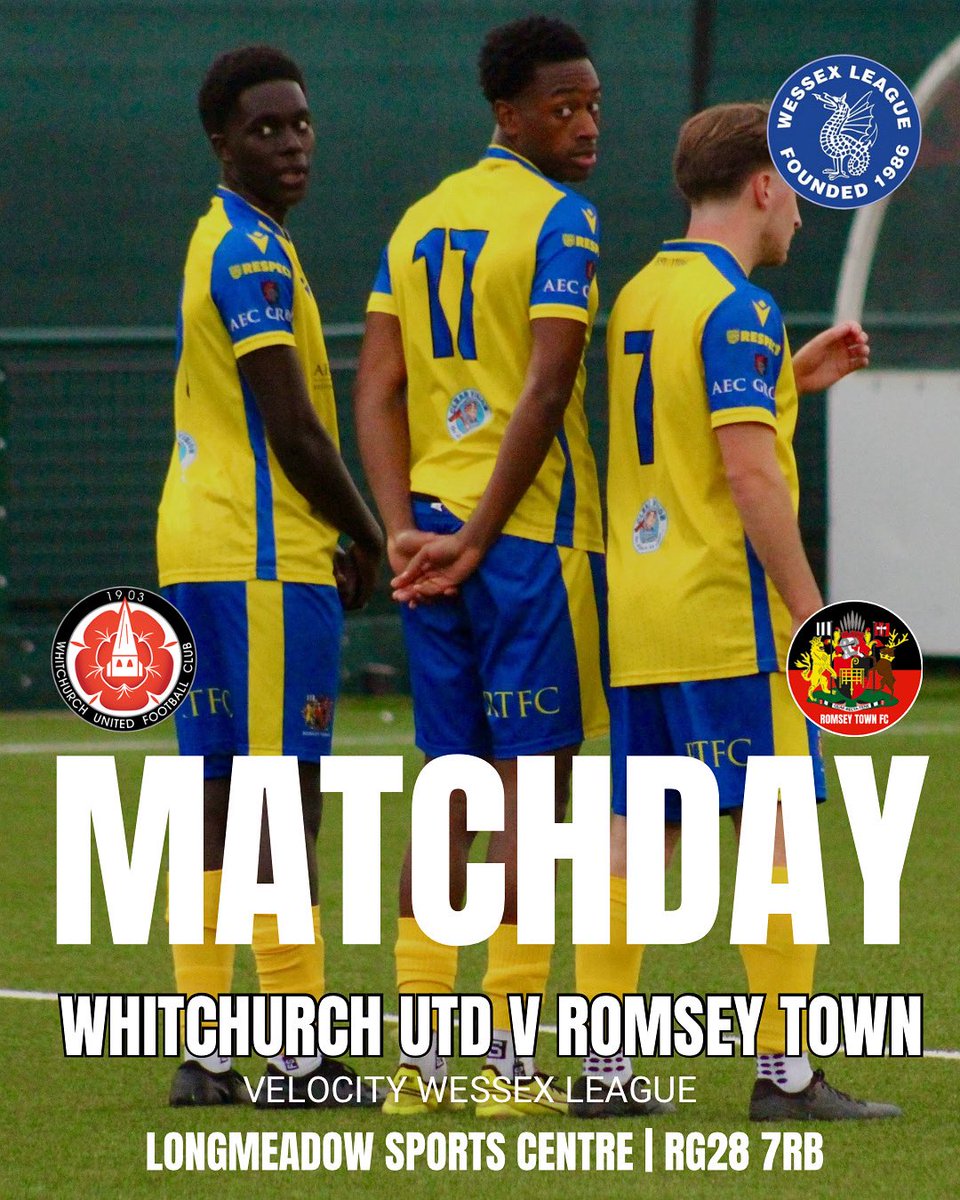 Romseytownfc1's tweet photo. MATCHDAY!!
Are you coming to support The Town? โค๏ธ๐ค
Whitchurch Utd ๐ Romsey Town
๐Saturday 4th October | 3pm | @wessexleague
๐๏ธ Longmeadow Sports Centre | RG28 7RB
๐๏ธ Adults ยฃ7 | Conc ยฃ5 | 12-16 ยฃ2 | U12โs FREE
#romseyfirst #topofthetableclash
#nonleaguefootball https://t.co/1kzGPKziwQ
