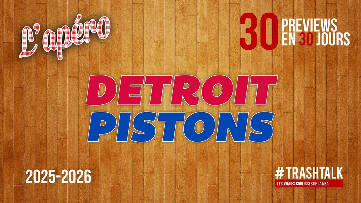 🔥 30 PREVIEWS : LES PISTONS !! 🔥

DEEEEEETROIT BASKETBAAAAALL !!! 🔔😤💪

- Comment confirmer cette saison ?
- Cade, Ausar et Duren encore + forts ?
- Combien de wins Detroit cette année ?
- Un futur gros client en Playoffs ?

À TABLE !! 🍽️

➡️ youtu.be/lrRcO0ehbek