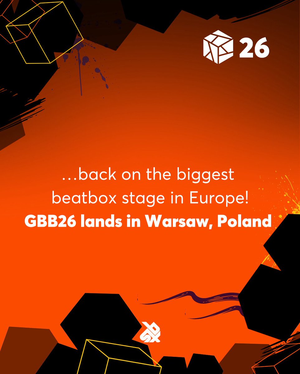 It is official:
Grand Beatbox Battle 2026 is coming back to Warsaw, Poland 🇵🇱
Are you ready?

#GBB26 #GrandBeatboxBattle #swissbeatbox #welovebeatbox #beatboxcommunity #beatboxfamily #warsaw #poland #beatboxculture