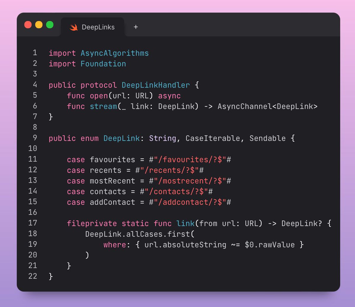 jacobtechtavern's tweet image. Swift Regex is cool and all, but honestly I can't be bothered to learn another bloody DSL, especially one that isn't portable (or, honestly, ChatGPT-able).
I prefer the good old-fashioned NSRegularExpression. This is also the only time I ever use `infix operator` in production!
