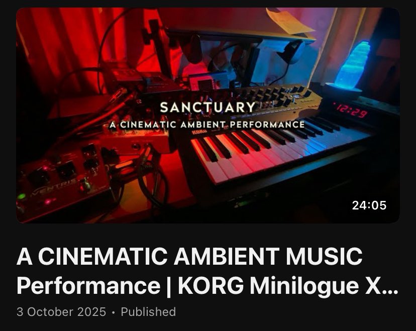 rick_hopkinson's tweet photo. A CINEMATIC AMBIENT MUSIC Performance | KORG Minilogue XD | Exploration:... https://t.co/Orh9COyfqw via @YouTube
It’s been over a year since I got out my first ever synthesiser… This is responsible for my synth addiction! 💎🔥 https://t.co/qsRwIPwHJg
