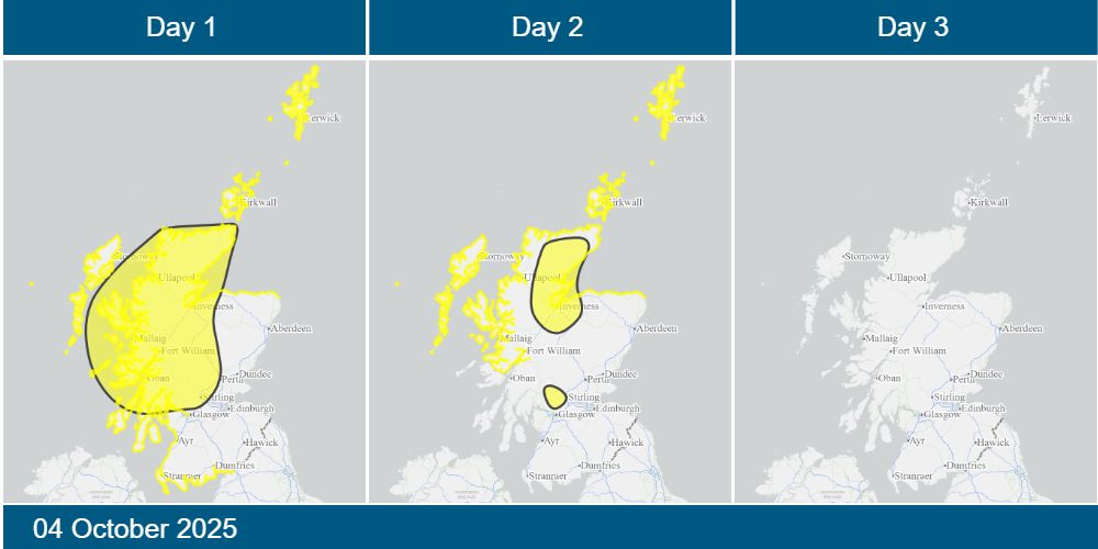 Scottish Flood Forecast - 2025-10-04
Today's 3-day Scottish Flood Forecast is now available on our website.

Find out if flooding is forecast in your area, what impacts it may have, and what actions you can take in advance.
 scottishfloodforecast.sepa.org.uk/public?d=2025-…