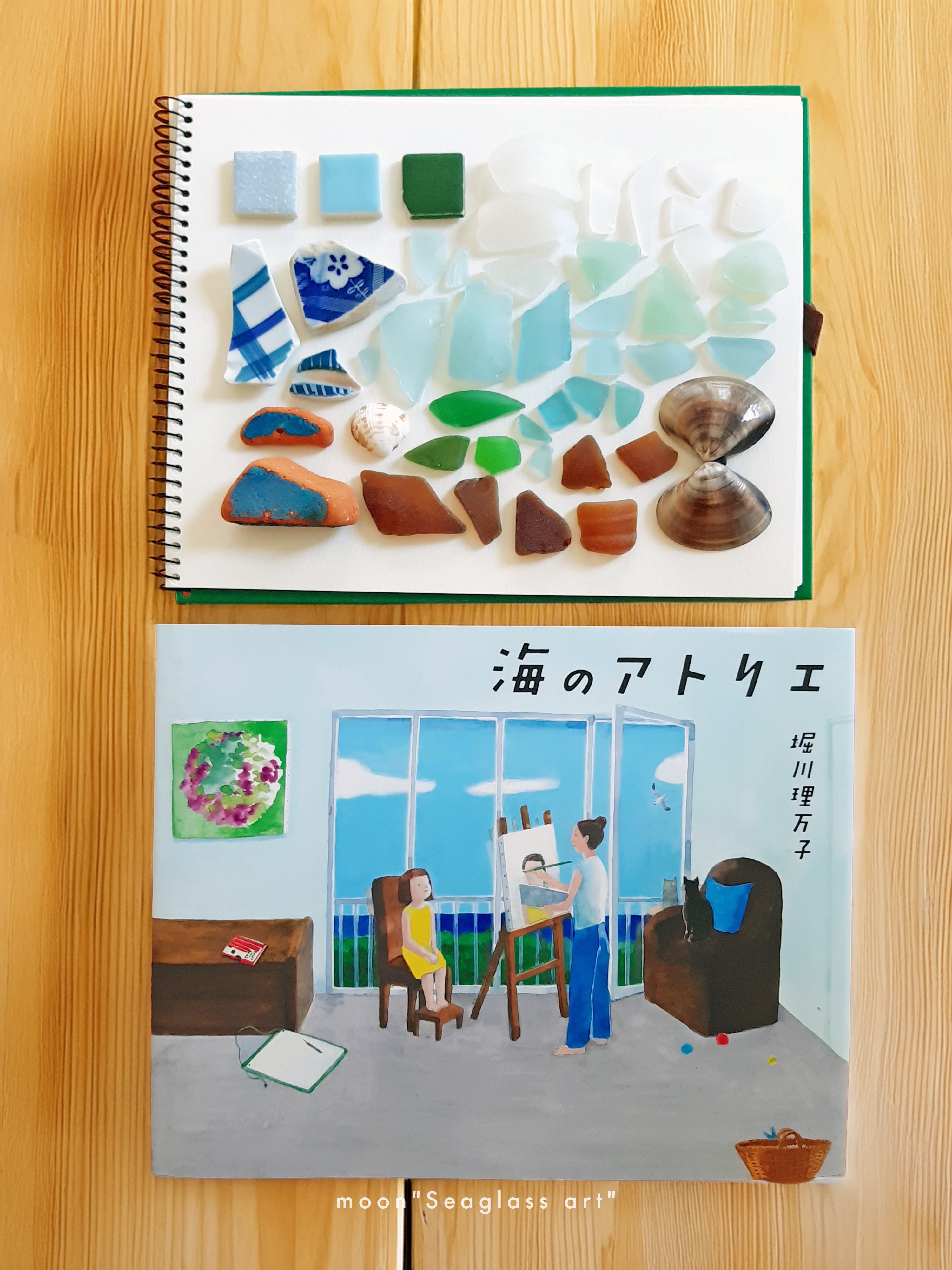 ⑧＊大人ブルームーンとパンダちゃんたち＊シーグラスアート ⑧＊大人