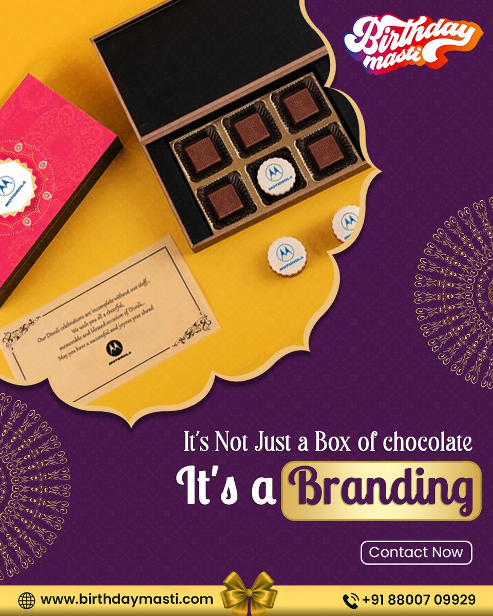 FlightFareDeals's tweet photo. 𝐍𝐨𝐭 𝐣𝐮𝐬𝐭 𝐬𝐰𝐞𝐞𝐭𝐧𝐞𝐬𝐬, 𝐛𝐮𝐭 𝐚 𝐬𝐭𝐚𝐭𝐞𝐦𝐞𝐧𝐭!
With Birthdaymasti’s customized chocolates, every bite reflects your brand identity. 
📞 Call 088007 09929 or visit
🌐 https://t.co/0NiSSQUexv
#BirthdayMasti #BrandingWithTaste #CorporateGifting #CustomChocolates https://t.co/asVvNDwlbo