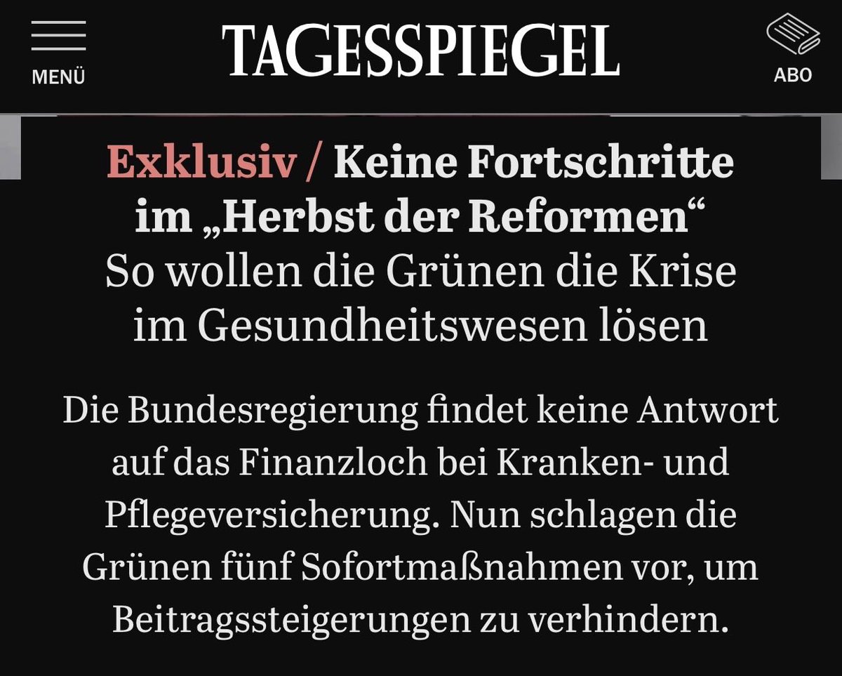Unser Gesundheitssystem steht am Kipppunkt.

Wir vereinen das Schlechte aus drei Welten: Wachsende Ausgaben, sinkende Qualität und Rekord-Kassenbeiträge.

Das hält kein System der Welt lange durch.

Wir schlagen 5 konkrete Maßnahmen vor – es braucht Reformen, keine Kommissionen!
