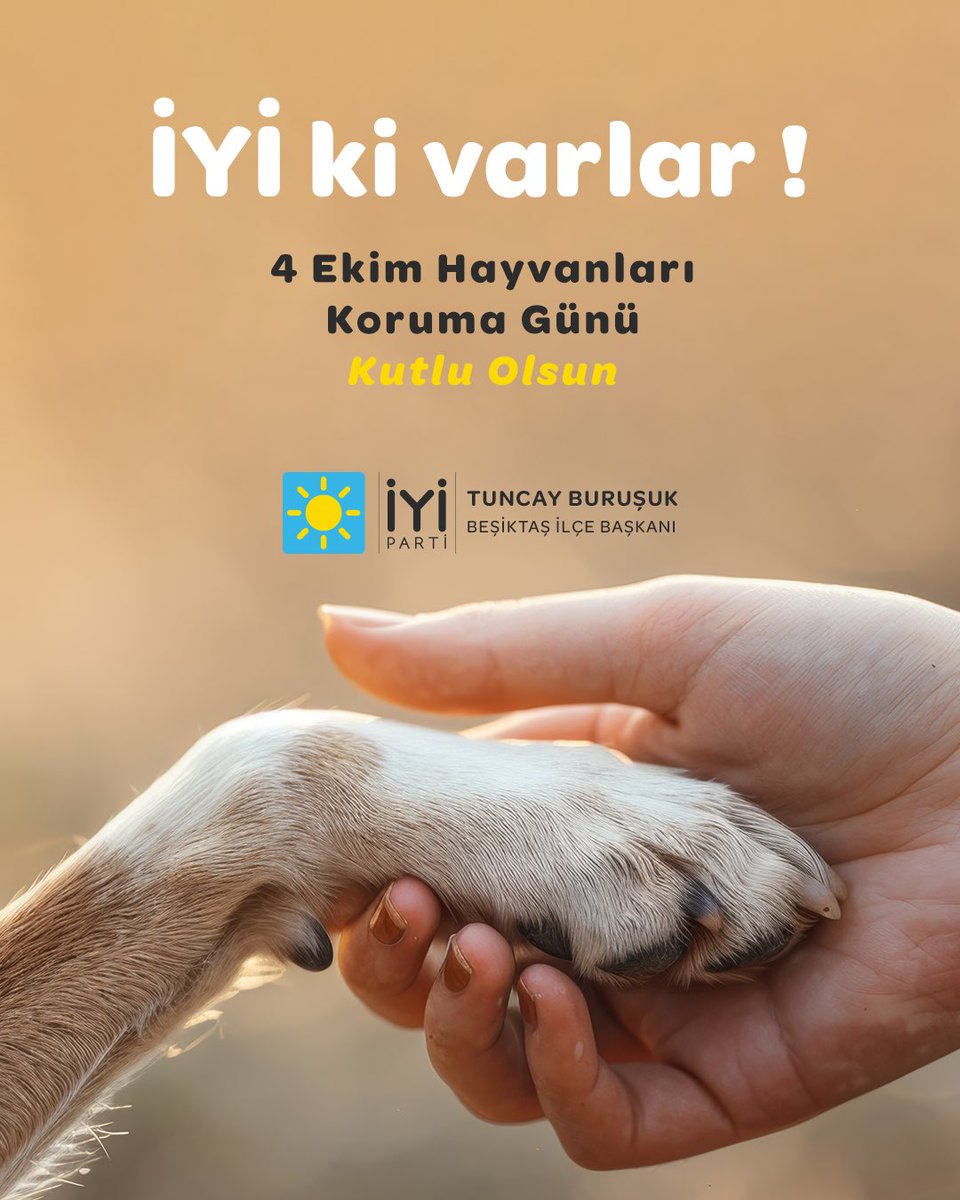 Dünyayı tüm sahipleriyle paylaşabilir; sessiz dostlarımızın ihtiyaç duydukları ilgiyi, sevgiyi ve şefkati gösterebiliriz.

Ülkemizi insanlarımız için olduğu kadar hayvanlarımız için de mutlu bir yuva hâline getirebiliriz...

#4EkimHayvanlarıKorumaGünü kutlu olsun.