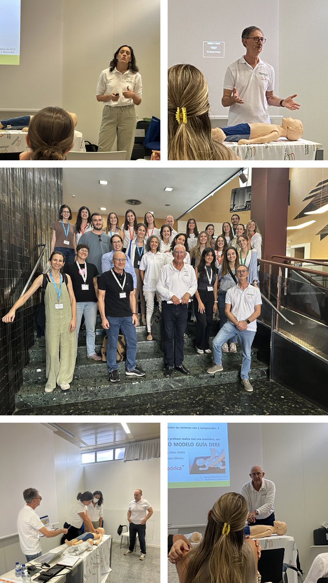 Buenas sensaciones tras finalizar el II curso de instructores en RCP básica pediátrica. Ganas de aprender para luego formar en #rcp pediátrica de calidad a la población general. Enhorabuena a alumnos y docentes <a href="/Sarapediatrapa1/">Sarapedia</a> <a href="/NachoManriqu/">Ignacio Manrique Martinez</a> <a href="/tiempodercp/">tiempodercp</a> <a href="/aepap/">AEPap</a>