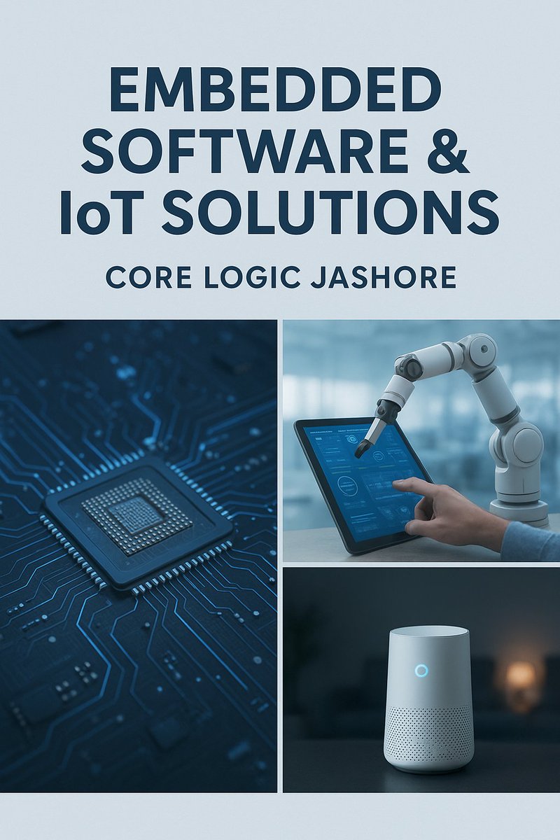 REZWANULISLAM75's tweet image. Smart Devices Need Smarter Software!
At Core Logic Jashore, we specialize in Embedded Software &amp;amp; IoT Solutions that connect the physical and digital worlds. 
#EmbeddedSoftware #IoTSolutions #SmartDevices #FirmwareDevelopment #IoTInnovation #ConnectedTechnology