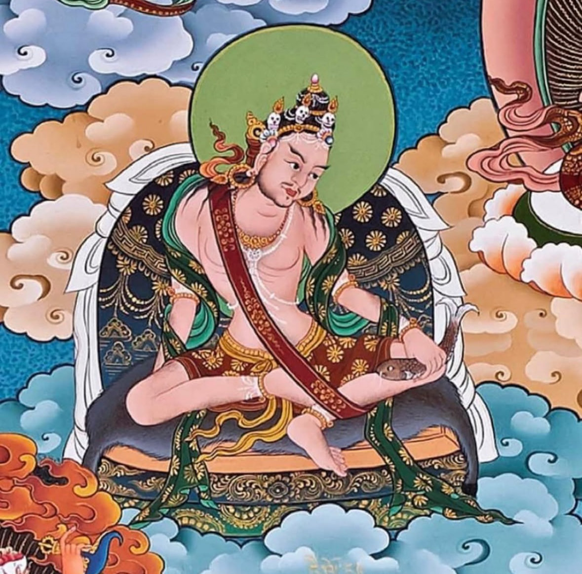 LamaSuryaDas's tweet photo. Like the state of space, 
mind transcends thought.
Set it at ease in its own nature, 
W/o rejecting it or maintaining it.
When mind is w/o objective content, 
It is #Mahamudra 
Thru familiarisation with that, 
Supreme enlightenment is achieved.
#Tilopa #LamaSuryaDas #Dzogchen https://t.co/mHK9fj3kwb