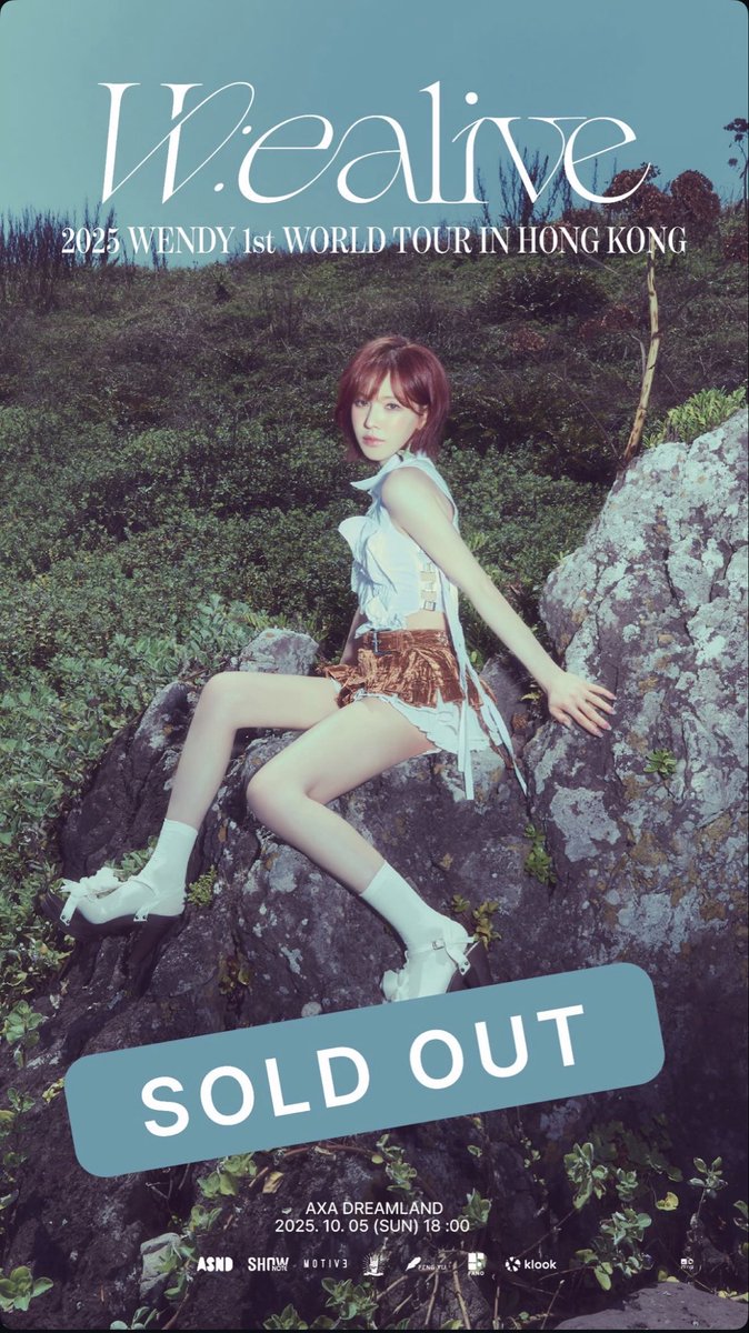 The organizer posted this. Hong Kong leg of w:ealive is officialy sold out <a href="/WENDY_offcl/">WENDY</a> <a href="/ASNDLABEL/">ASND</a> congratulations!!

#wendy #wealive #CeruleanVerge