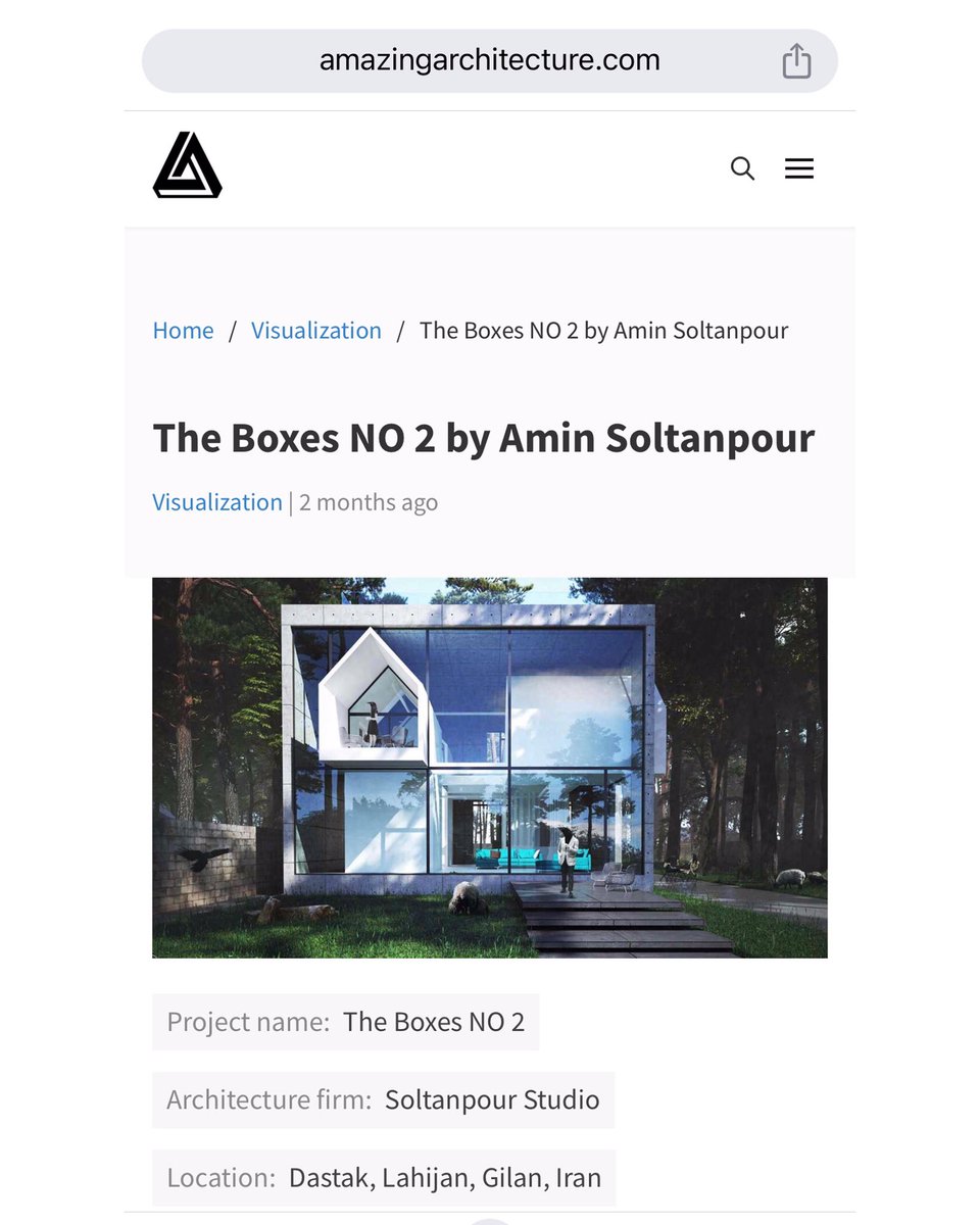aminsoltanpoor's tweet photo. .
Soltanpour studio on "Amazingarchitecture"
...
#amazingarchitectur #soltanpour_studio  #art #design  #architect #amin_soltanpour @old_world_exp https://t.co/BbnTTSSJCm