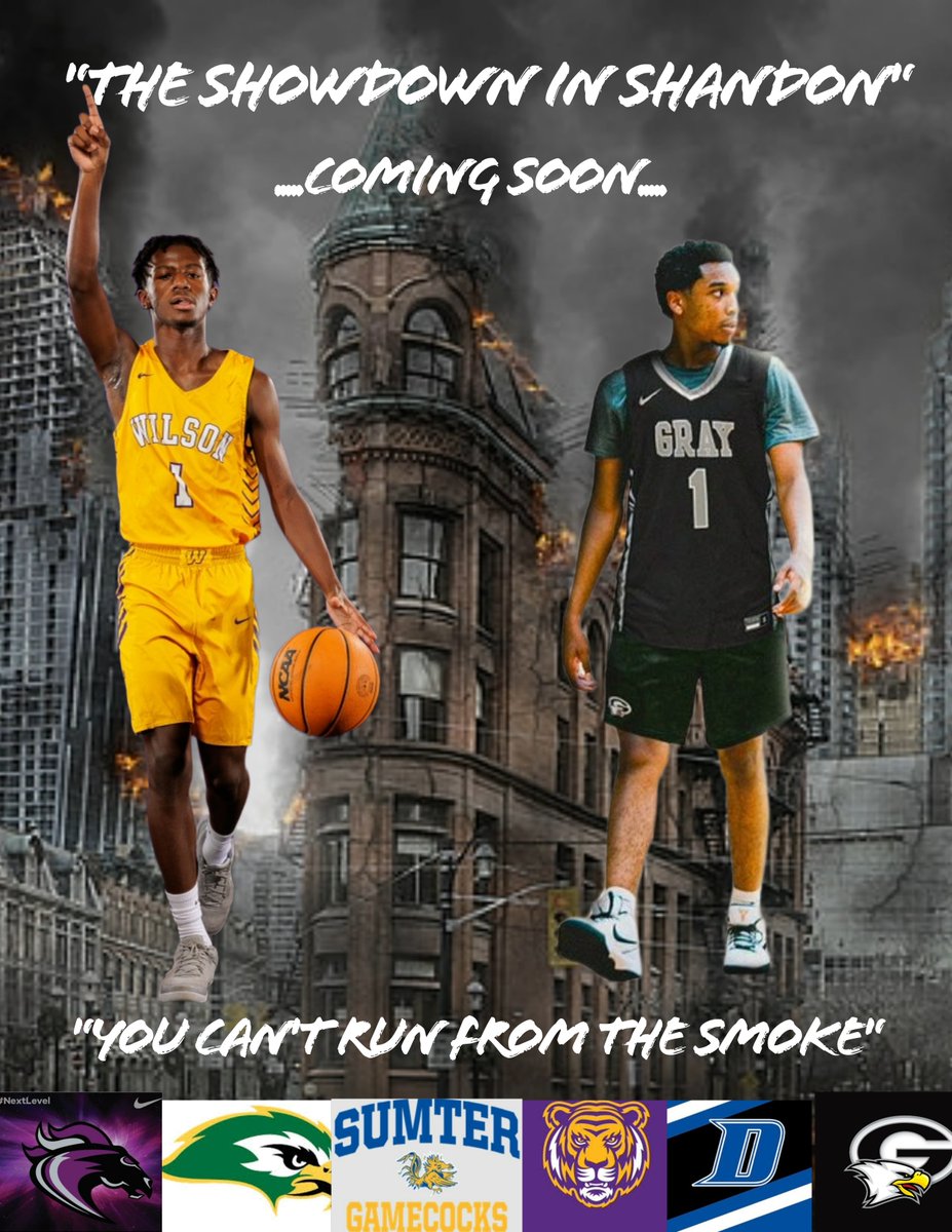 🔥The Best PG's will be in Shandon🔥
⬇️Josh Gamble (Wilson) X Rickey Littlejohn (Gray Collegiate)⬇️